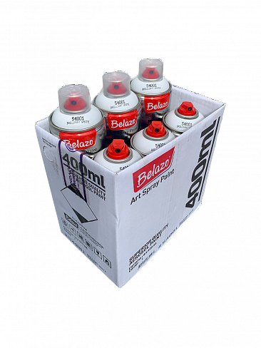 Набор аэрозольной краски Belazo 400 мл Белый 6 штук