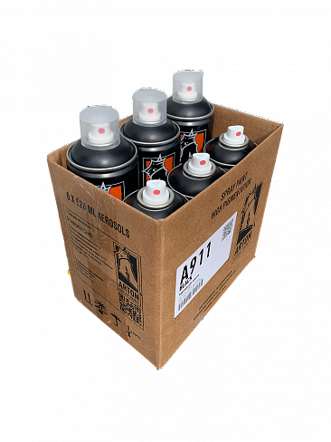 Набор аэрозольной краски Arton 520 мл A911 Чёрный 6 штук