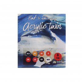 Набор акриловых маркеров Fat&Skinny Acrylic Twin Fire 8 штук