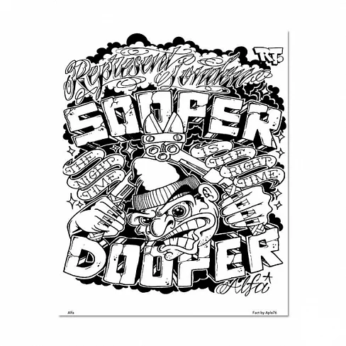 Книга - раскраска Graffiti Coloring Book #3