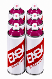 Аэрозольная краска EASY 520 мл набор 6 штук фуксия