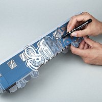 Маркер перманентный Molotow Liquid Chrome Calligraphy зеркальный эффект 3мм