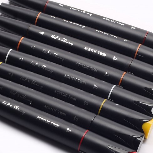 Маркер двусторонний акриловый Fat&Skinny Acrylic Twin 1 мм / 4 мм