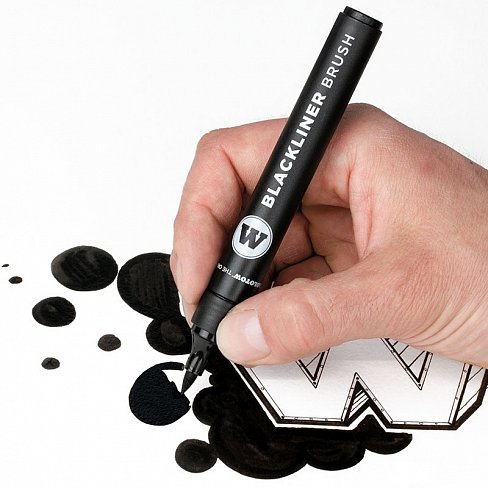 Маркер-кисть перманентный Molotow Blackliner Brush