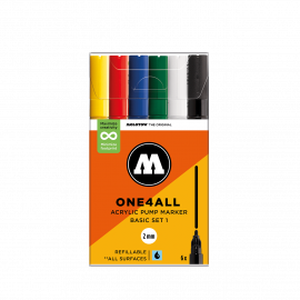 Набор акриловых маркеров Molotow ONE4ALL 127HS Basic-Set 1 2мм 6 штук