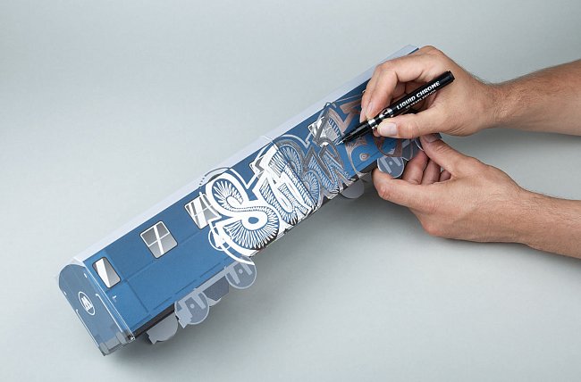 Маркер перманентный Molotow Liquid Chrome зеркальный эффект 5 мм