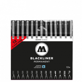 Набор линеров Molotow Blackliner Complete Set 13 штук