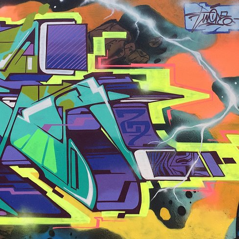 Аэрозольная краска Flame Blue Neon флуорисцентная 400мл