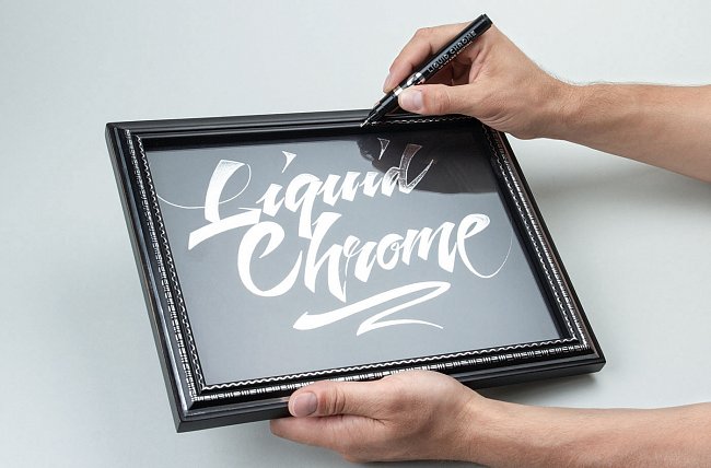 Маркер перманентный Molotow Liquid Chrome зеркальный эффект 5 мм