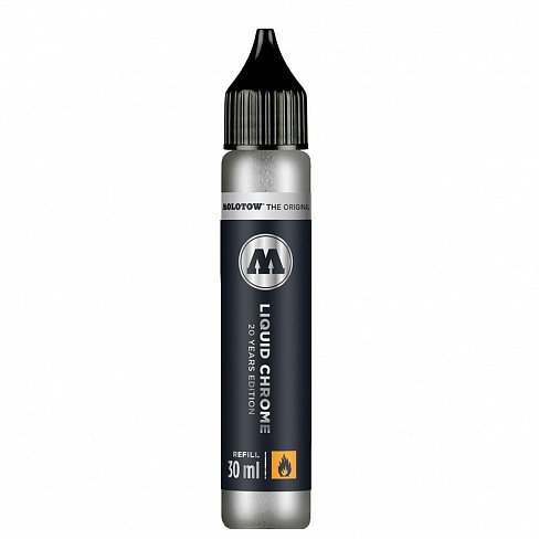 Заправка перманентная Molotow Liquid Chrome зеркальный эффект 30мл