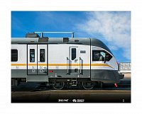 Холст Такой Принт Серый Поезд 30х40