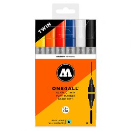 Набор двусторонних акриловых маркеров Molotow ONE4ALL Acrylic Twin Basic Set 1