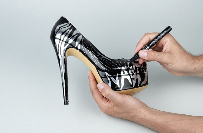 Маркер перманентный Molotow Liquid Chrome зеркальный эффект 5 мм