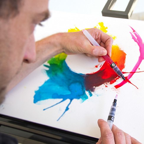 Маркер-кисть пустой Molotow Aqua Sqeeze 1мм под заправку