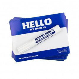 Набор 100 синих стикеров Montana + черный маркер 4мм