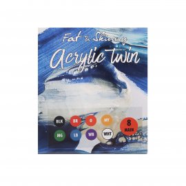 Набор акриловых маркеров Fat&Skinny Acrylic Twin Main 8 штук