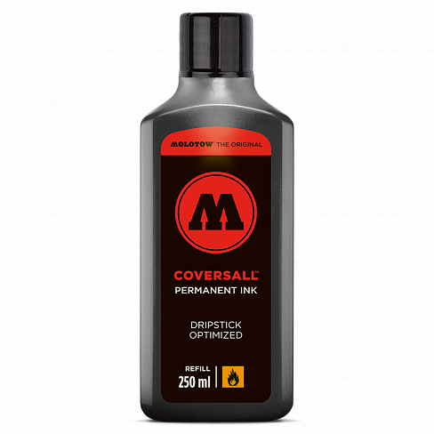 Заправка перманентная Molotow Coversall 250 мл Черная