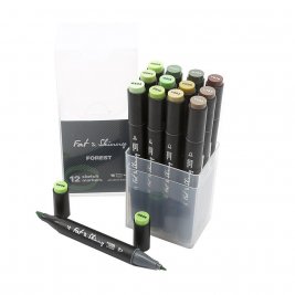 Набор маркеров Fat&Skinny Forest 12 штук