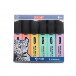 Набор маркеров Zeyar Highlighter 6 штук Macaron