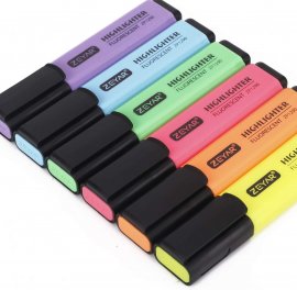 Набор текстовыделителей Zeyar флуоресцентные цвета 6 штук