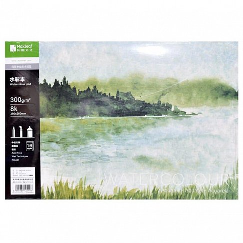 Скетчбук Maxleaf Watercolour Pad 380x260мм