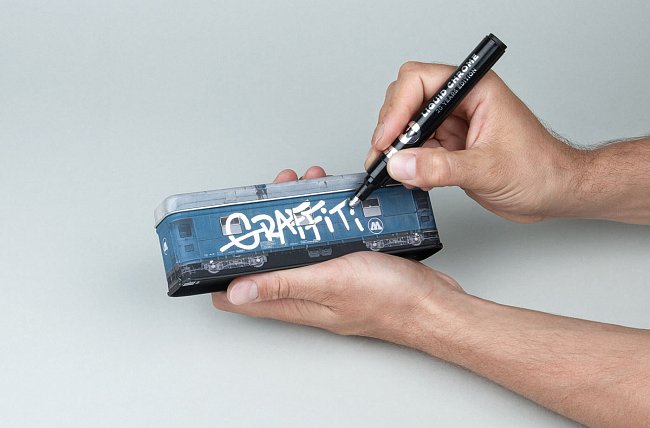 Маркер перманентный Molotow Liquid Chrome зеркальный эффект 1 мм