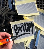 Стикер Brick Wall серый 8x12 см