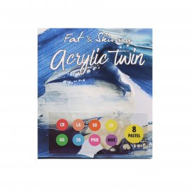 Набор акриловых маркеров Fat&Skinny Acrylic Twin Pastel 8 штук